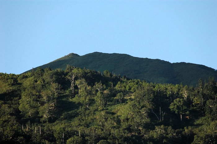 尾瀬御池登山口より広沢田代方面と、燧ケ岳（標高２３５６ｍ）の光景を望んで（２０２５年９月１２日）。