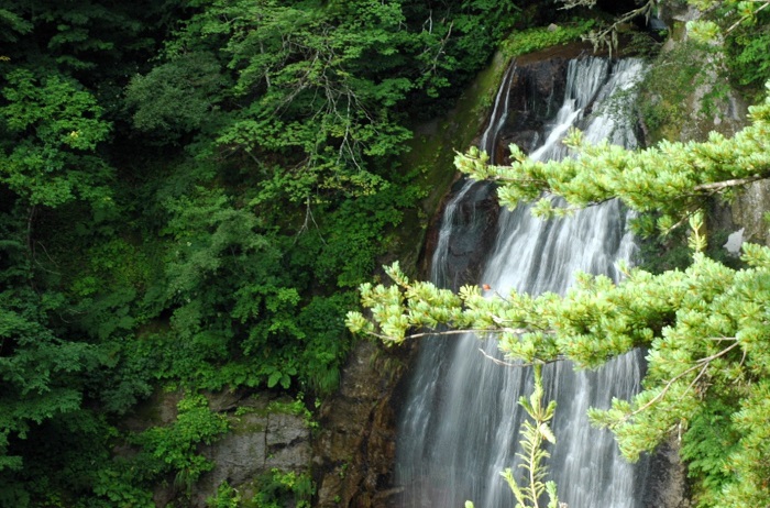 「モーカケの滝」、夏の光景です（２０２６年８月１５日）。